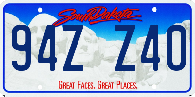 SD license plate 94ZZ40