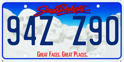 SD license plate 94ZZ90