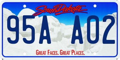 SD license plate 95AA02