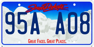 SD license plate 95AA08