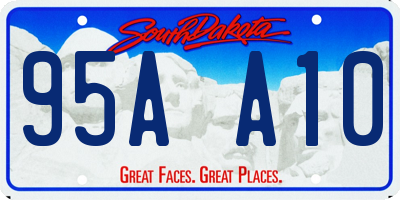 SD license plate 95AA10