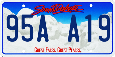 SD license plate 95AA19