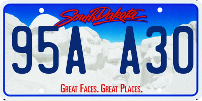 SD license plate 95AA30