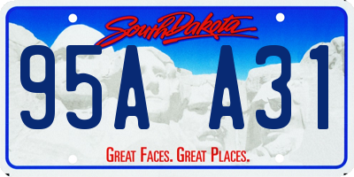 SD license plate 95AA31