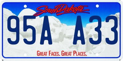 SD license plate 95AA33