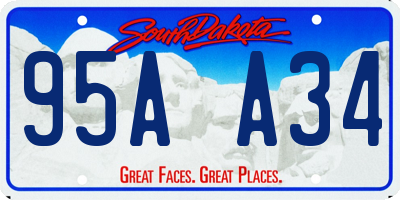 SD license plate 95AA34