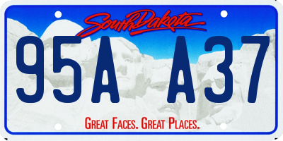 SD license plate 95AA37