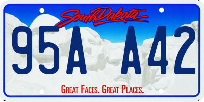 SD license plate 95AA42