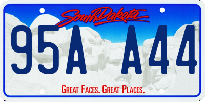 SD license plate 95AA44