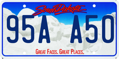 SD license plate 95AA50