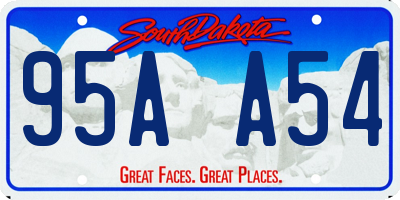 SD license plate 95AA54