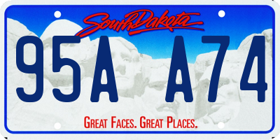 SD license plate 95AA74