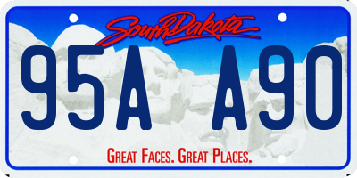 SD license plate 95AA90