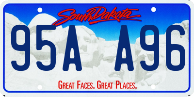 SD license plate 95AA96
