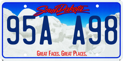 SD license plate 95AA98