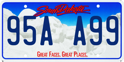 SD license plate 95AA99