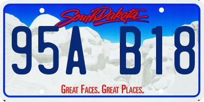 SD license plate 95AB18