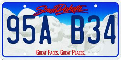 SD license plate 95AB34