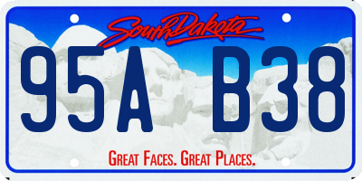 SD license plate 95AB38