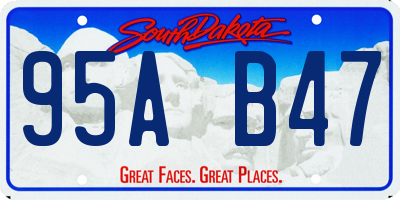 SD license plate 95AB47