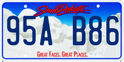 SD license plate 95AB86