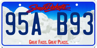 SD license plate 95AB93