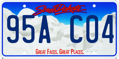 SD license plate 95AC04