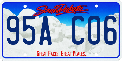 SD license plate 95AC06