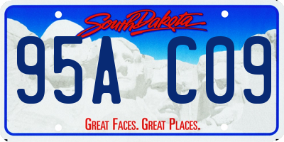 SD license plate 95AC09