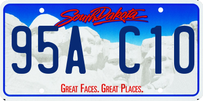 SD license plate 95AC10