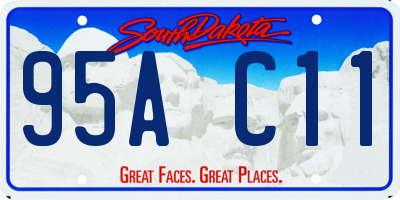 SD license plate 95AC11