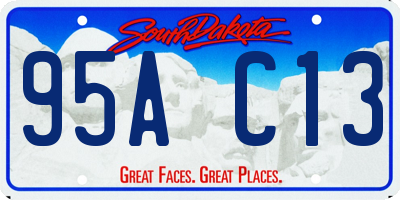 SD license plate 95AC13