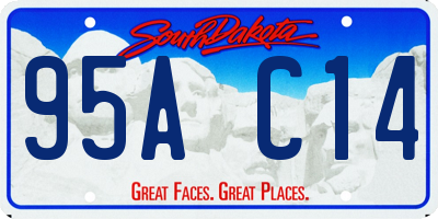 SD license plate 95AC14