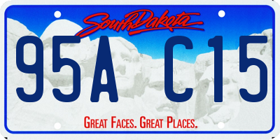 SD license plate 95AC15