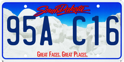 SD license plate 95AC16