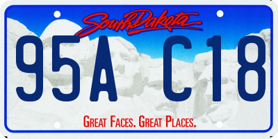 SD license plate 95AC18