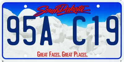 SD license plate 95AC19