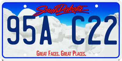 SD license plate 95AC22