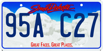 SD license plate 95AC27
