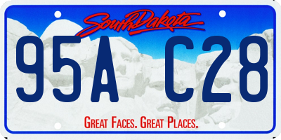 SD license plate 95AC28