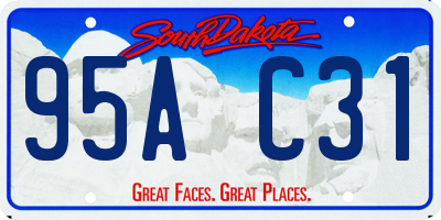 SD license plate 95AC31