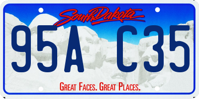 SD license plate 95AC35