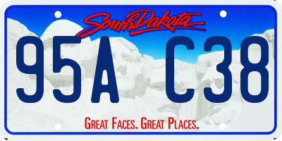 SD license plate 95AC38