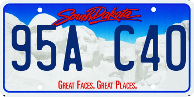 SD license plate 95AC40