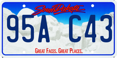 SD license plate 95AC43