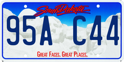 SD license plate 95AC44