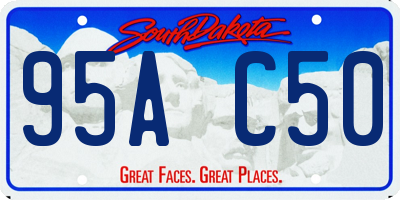 SD license plate 95AC50