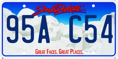 SD license plate 95AC54