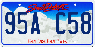 SD license plate 95AC58