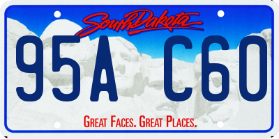 SD license plate 95AC60